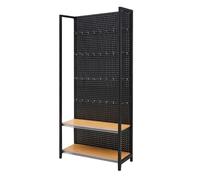 Heavy-Duty Metal Pegboard with 50 Hooks Large Cold-Rolled Steel for Garage Kitchen & Workshop Art Display Stand 154lbs Load Capacity (White 31x87in)
