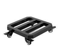 Heavy Duty Metal Plant Caddy with Wheels Mobile Indoor Plant Stand & Flowerpot Tray Rolling Pulley Base Breathable Flower Tray for Pots (Black 50x50cm)