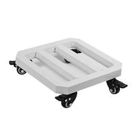 Heavy Duty Metal Plant Caddy with Wheels Mobile Indoor Plant Stand & Flowerpot Tray Rolling Pulley Base Breathable Flower Tray for Pots (Black 50x50cm)