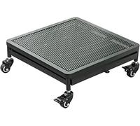 Heavy Duty Metal Plant Trolley on Wheels, Black Potted Plant Stand with Water Container, Rolling Flower Pot Rack, Garden Plant Dolly Caddy, 35x35cm