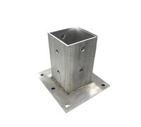 Heavy Duty Metal Post Bracket for Wood Fence and Deck Railing Support, Durable Construction with Included Screws for Secure Installation