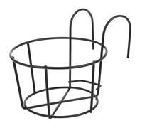 Heavy Duty Metal Rabbit Hay Feeder Cage Hanging Grass Holder | Flowerpot Style Iron Rack, 15cm Size, Black Finish, for Bunnies and Rabbits in Cages
