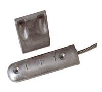Heavy Duty, Metal Roller Shutter Intruder Alarm Contact with Long 2 Meter Metal Armoured Sheath