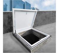 Heavy Duty Metal Roof Hatch Cover - Rainproof Skylight, White Basement Hatch Door, No Leak Emergency Exit for Rectangular Openings (In-26"x28", Out-30"x32")