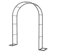 Heavy Duty Metal Rose Arch for Garden - Steel Arbour for Climbing Plants, Vegetables & Roses, 2/2.2/2.3M Tall, Various Widths (Black, 140W x 230H cm)