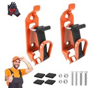 Heavy Duty Metal Rubber Shovel Mount Kit, Quick Release Tool Clamps for Roof Rack, Universal Shovel Holder for Truck Bed Wall Mount, Overlanding Gear Axe Bracket Organizer (Orange, 2pcs)