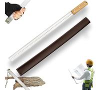 Heavy Duty Metal Ruler with Dual Inch and CM Scale for Precision Measuring and Self Defense