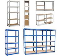 Heavy-Duty Metal Shelving Unit - Adjustable 5-Tier Storage Rack for Garage Easy Assembly 875 kg Capacity Galvanized Steel Perfect for nizing Tools & Supplies