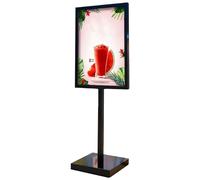 Heavy Duty Metal Sign Stand, Commercial Poster Floor Stand for Advertising, Menus, Notices for Indoor/Outdoor Retail/Restaurant/Events(65 * 90cm)
