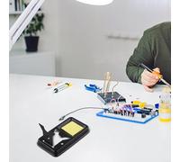 Heavy Duty Metal Soldering Iron Stand with Sponge, High Temp Resistant YS Type Holder for Electric Welding Tools, Stable Anti-Scald Rack