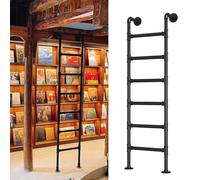 Heavy Duty Metal Step Ladder for Loft & Library Wall-Mounted Attic Bunk Bed Ladder 330lbs Load Capacity Basement Window Well Egress & Emergency Escape Ladder