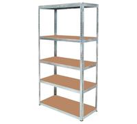 Heavy Duty Metal Storage Racks for Garage, Shed, Warehouse & Workshop - Boltless Steel Shelves, 180cm x 90cm x 40cm, nization Solutions for Home & Office