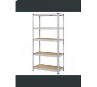 Heavy-Duty Storage Shelf, Garage Shelving Unit, 50 x 100 x 200 cm, Supports up to 875 kg, Easy Assembly, Storage Rack, Adjustable Shelves, Silver