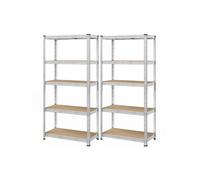 Heavy-Duty Storage Shelves, Set of 2, Garage Shelving Unit, 30 x 75 x 150 cm, Supports up to 875 kg, Easy Assembly, Storage Rack, Adjustable Shelves