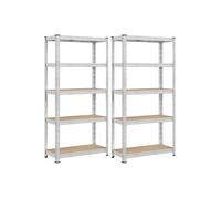 Heavy duty metal storage shelf with adjustable shelves for garage, Set of 2(40 x 90 x 180 cm)