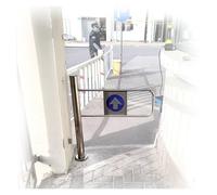 Heavy-Duty Metal Swing Door - Open Access - 50-100 cm Wide - Ideal for Shopping Malls - Half Barrier (H 100 cm - W 70 cm)