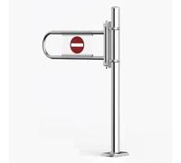 Heavy-Duty Metal Swing Door with Manual & Automatic Locking for Enhanced Security at Supermarket Entrances & Warehouse Checkout Counters | Access Control Solution