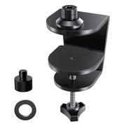 Heavy Duty Metal Table Microphone Clamp with 5/8-20Thread, Desk Mount，Adjustable Boom Arm Clamp，Perfect for Studio, Live Streaming, and Teaching，podcasting, Streaming, Church, Podium use，Black