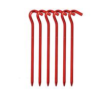 Heavy Duty Metal Tent Pegs, Rustproof Aluminum Alloy Camping Stakes with Carry Bag, Lightweight 18x3.2cm, Perfect for Gardening and Hiking, 6 Pack