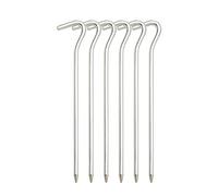 Heavy Duty Metal Tent Pegs, Rustproof Aluminum Alloy Camping Stakes with Carry Bag, Lightweight 18x3.2cm, Perfect for Gardening and Hiking, 6 Pack