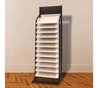 Heavy Duty Metal Tile Display Rack, Commercial Oblique Insertion Sample Holder For Door Quartz Stone Glass, Large Porcelain Storage For Exhibition Halls 14.2x17.7in