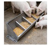 Heavy Duty Metal Trough Pig Feeder - Large Open Feed Trough for Livestock, Cattle, Goats, and Horses, Ideal Feeding Bowl for Farm Animals
