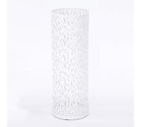 Heavy Duty Metal Umbrella Stand Large Capacity Commercial Umbrella Holder for Entryway Cylindrical Design Metal Umbrella Bucket Rack (White)