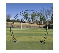 Heavy Duty Metal Wedding Arch Anti Rust Circle Arbor in Black/Gold/White Elegant Moon Gate Garden Decoration for Bridal Party Size: 2.2x2.6m