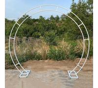Heavy Duty Metal Wedding Arch - Anti-Rust Moon Gate Garden Arbor - Perfect Circle Arch for Outdoor Events & Floral Decor