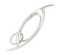 Heavy-Duty Metal Y2K Carabiner, Silver Matte Chrome Wolf Fang Cute Cool Star Carabiner Keychain Clip for Keys Bags Wallet Belt Loop Accessory