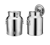 Heavy Duty Milk Can Jug - 5L/9L14L Stainless Steel Milk Churn Canister Wine Pail Bucket Bottle Transport Tank - Optional with and Without Tap/with Spigot / 5L