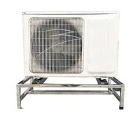 Heavy Duty Mini Split AC Stand - Stainless Steel Anti-Vibration Bracket with Dual Cross Bars, Supports 400lbs, Ideal for Heat Pumps (31x16x6in)