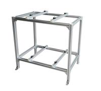 Heavy-Duty Mini Split Air Conditer Stand, Double-Layer Stacking Condenser Mount with Shock Absorpt for HVAC Heat Pump Systems, Universal A/C Units Brackets, L80*W40*H88CM