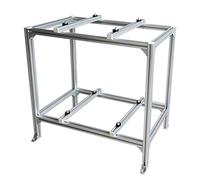 Heavy Duty Mini Split Air Conditioner & Heat Pump Floor Stand Bracket, Aluminum with Shock-Absorbing Vibration Pads, Ground Support Solution