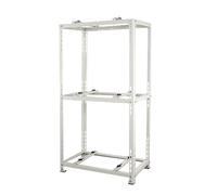 Heavy Duty Mini Split Air Conditioner Stand Base, Double-Layer Stacking Mount Bracket, Shock Absorbing Support for Heat Pump Systems, Universal AC Ground Bracket