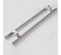 Heavy Duty Mirror Chrome Door Pull Handle - Stainless Steel Barn Door Handle for Wooden Sliding Doors 80cm/32inch Modern Standoff Design Silver Finish