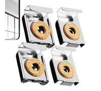 Heavy Duty Mirror Clips, Stainless Steel Brackets, 4 Piece Wall Mount for Glass, Tile, Cabinet or Shelf, Mirror Clips, Durable Design Mirror Clips, Home Accessories for Bathroom, Bu