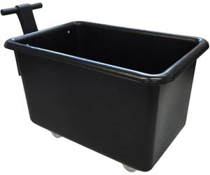Heavy-Duty Mobile Plastic Container Truck with Handle | Leak-Proof Tapered Warehouse Cart for Industrial, Commercial & Hospitality Use (270L)