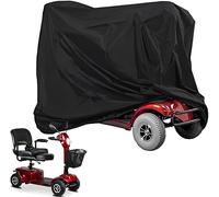 Heavy Duty Mobility Scooter Cover Waterproof - 210D Oxford, Anti-UV, Dustproof, Windproof Storage Cover with Carry Bag, Fits 4-Wheel Electric Scooters 140×66×91cm (210D Oxford)
