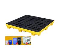 Heavy Duty Modular Spill Containment Pallet for Oil Tanks 17 Gallon Anti Leak Tray Essential Drum Spill Prevention Solution Spill Kit for Safety