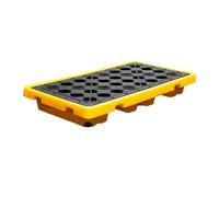 Heavy Duty Modular Spill Containment Platforms - Industrial Leak-Proof Plastic Pallets for Oil Drums & Labs, 120x60x10cm, Ultimate Spill Control Solution, Durable & Efficient