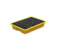 Heavy Duty Modular Spill Containment Platforms - Industrial Leak-Proof Plastic Pallets for Oil Drums & Labs, 120x60x10cm, Ultimate Spill Control Solution, Durable & Efficient