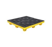 Heavy Duty Modular Spill Containment Platforms - Leak-Proof Plastic Pallets for Oil Drums & Labs, 120x60x10cm, Ultimate Spill Control Solution, Durable