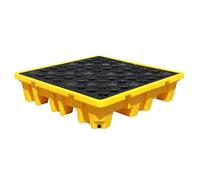 Heavy Duty Modular Spill Containment Platforms - Leak-Proof Plastic Pallets for Oil Drums & Labs, 120x60x10cm, Ultimate Spill Control Solution, Durable