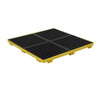 Heavy Duty Modular Spill Containment Platforms - Leak-Proof Plastic Pallets for Oil Drums & Labs, 120x60x10cm, Ultimate Spill Control Solution, Durable