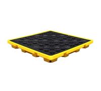 Heavy Duty Modular Spill Containment Platforms - Leak-Proof Plastic Pallets for Oil Drums & Labs, 120x60x10cm, Ultimate Spill Control Solution, Durable