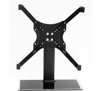 Heavy-Duty Monitor Arm for 24-32 Inch Displays, Tempered Glass Base, Adjustable Height and Angle for Ergonomic Viewing, Compatible with Unperforated Surfaces
