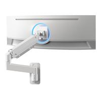 VIVO Premium Aluminum Heavy Duty Monitor Arm for Ultrawide Screens up to 49 inches and 44 lbs, Single Wall Mount, Pneumatic Height, Max VESA 100x100, White, MOUNT-V101G1W