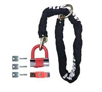 Heavy Duty Motorcycle & Bike Chain Lock, 3M/10FT 10mm Cut Resistant Security Chain with 16mm U-Lock & 3 Keys, Anti-Theft Lock for Generators, Gates, High Value Bicycles【10mm*3M】