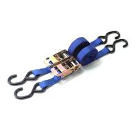 Heavy Duty Motorcycle Tie Down Ratchet Straps Transport Bike Van Trailer 5M X 25mm 500kgs Breaking Strength x2 Pcs